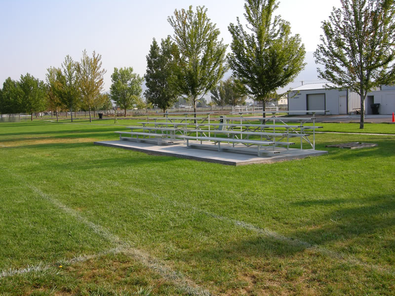 Plain City football field bleachers.